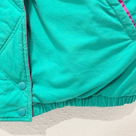 Vintage oversized Teal and Pink Puffer Jacket Small - Picture 10 of 15